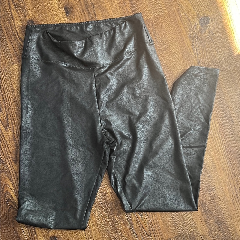 Black Faux Leather Leggings